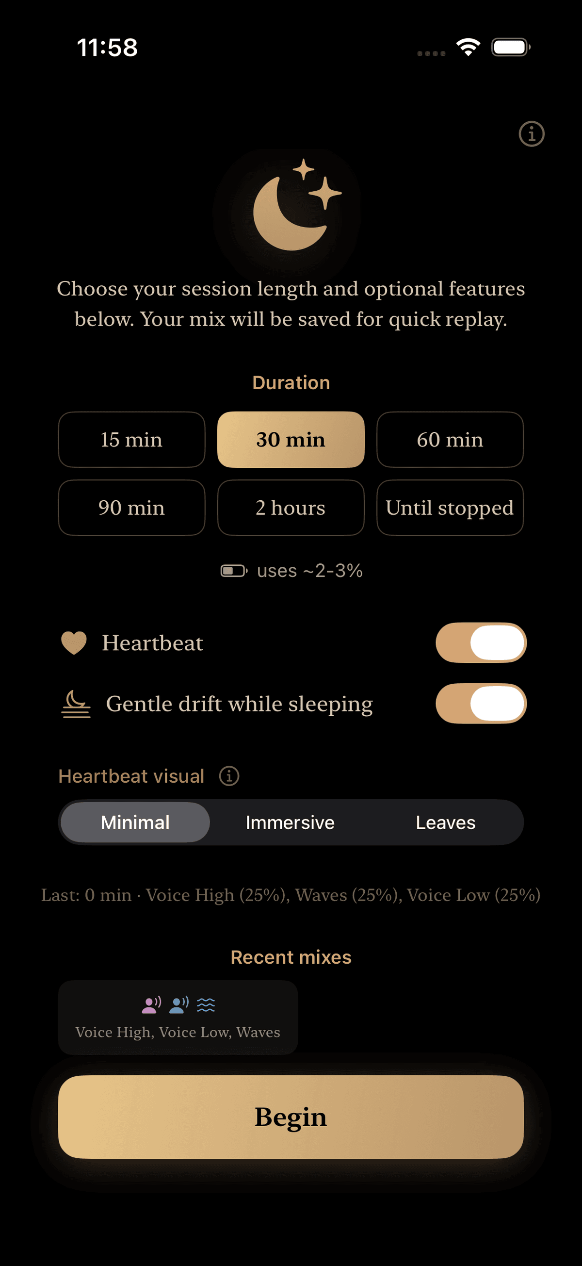 Drift premium mode configuration screen showing all 12 sound orbs unlocked